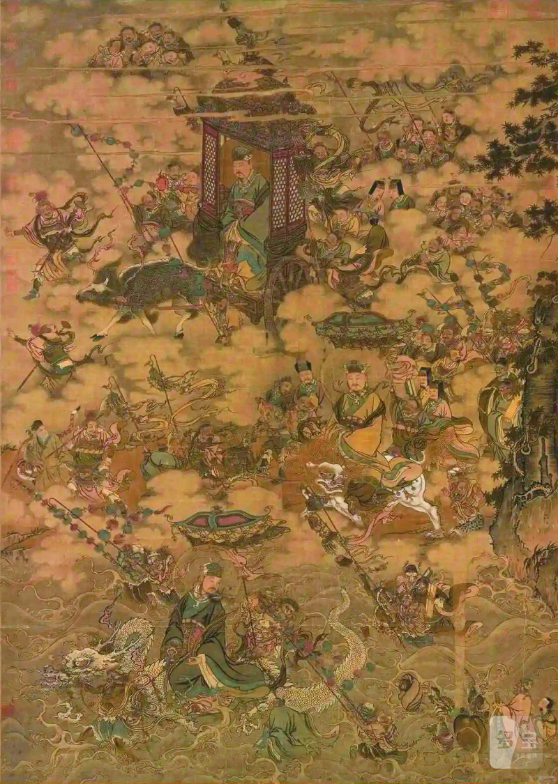 明 仙官出巡赴会人物故事纹镜 - 图9